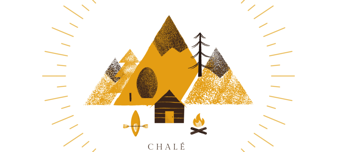 chalé de madeira logo condensado