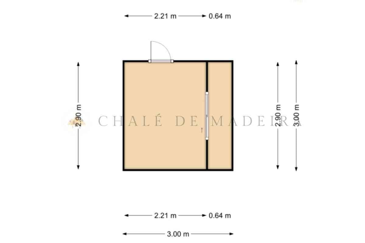Plantas de casas pequenas com 2 quartos e cozinha americana
