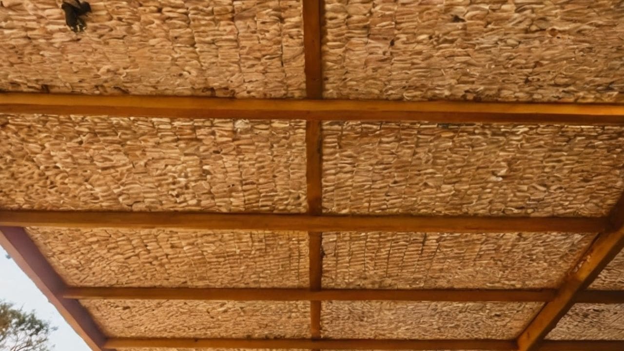 10. Forro de madeira de Bambu
