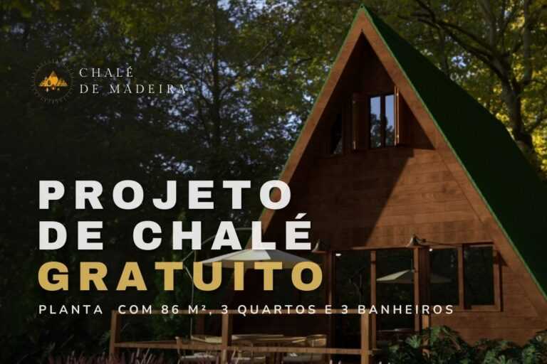 Planta de Chalé de Madeira completo (86 m²) GRÁTIS