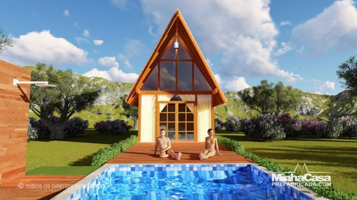 Casa de madeira Modelo rio das ostras 99,90M² 1