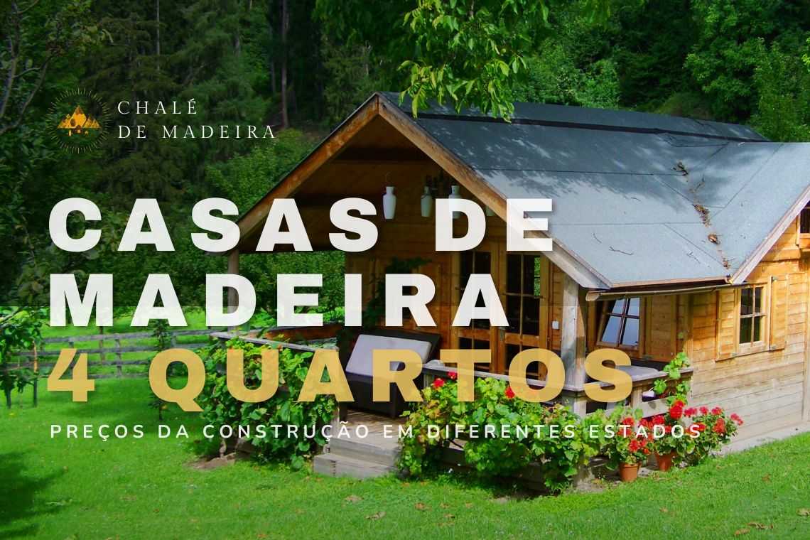 8 casas de madeira com 4 quartos a partir de R mil