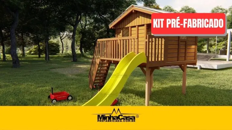 Kit de Casa Pré-Fabricada Modelo Casa de Boneca | 9 m²