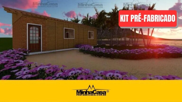 Kit de Casa Pré-Fabricada Modelo Canelinha | 37 m²