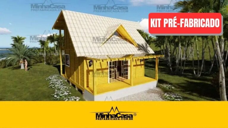 Kit de Casa Pré-Fabricada Modelo Itapoá II | 73 m²