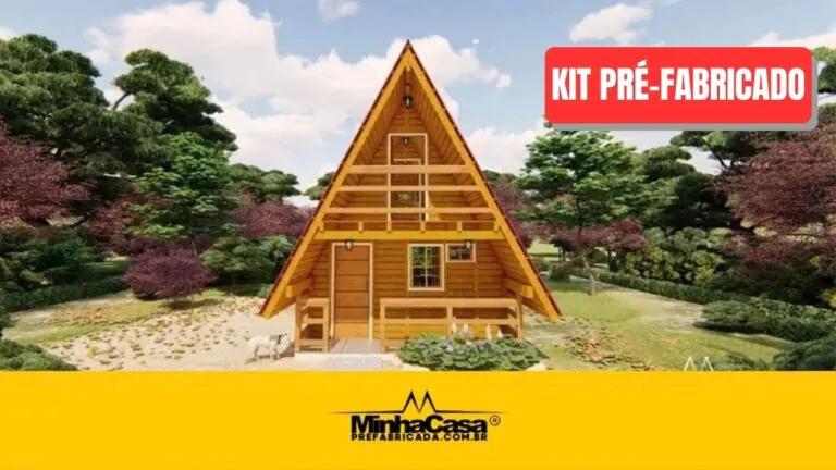 Kit de Chalé Pré-Fabricado Modelo Pomerode | 58 m²