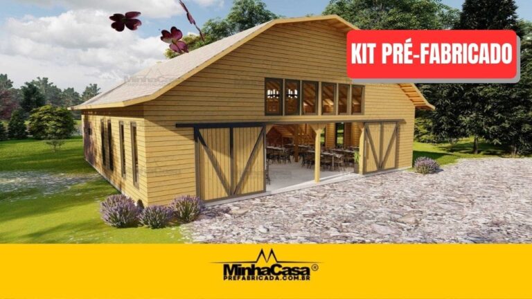 Kit de Galpão Pré-Fabricado Modelo Celeiro II | 300 m²