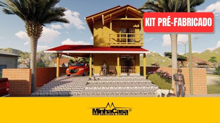 Kit de Casa Pré-Fabricada Modelo Balneário Piçarras | 66 m²