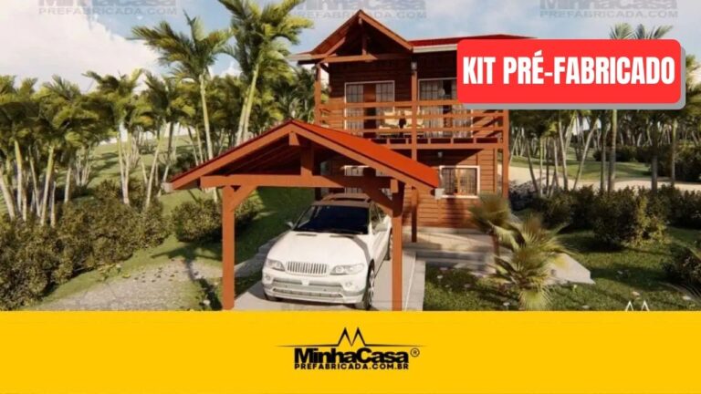 Kit de Casa Pré-Fabricada Modelo Divinolândia | 112 m²
