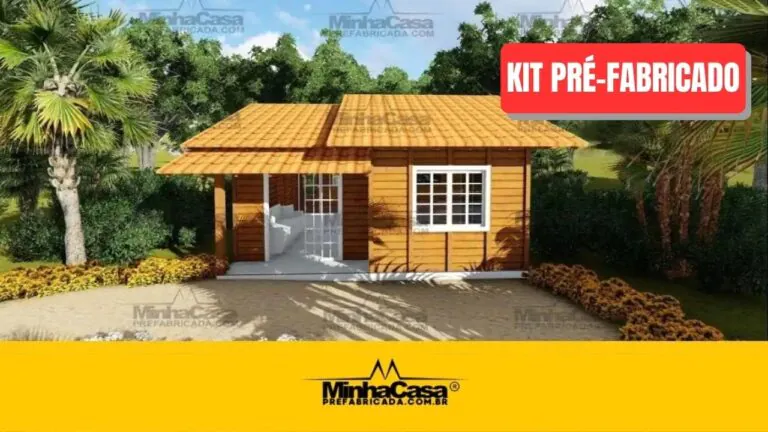 Kit de Casa Pré-Fabricada Modelo Palhoça | 44 m²