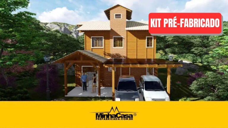Kit de Casa Pré-Fabricada Modelo Rancho Queimado | 137 m²