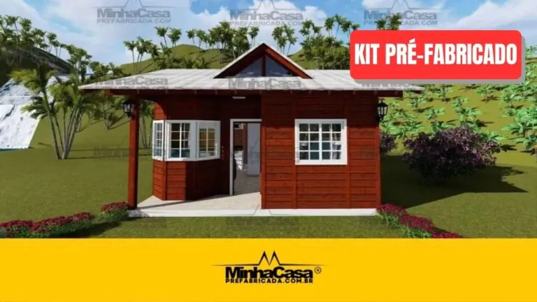 Kit de Casa Pré-Fabricada Modelo Blumenau | 42 m²