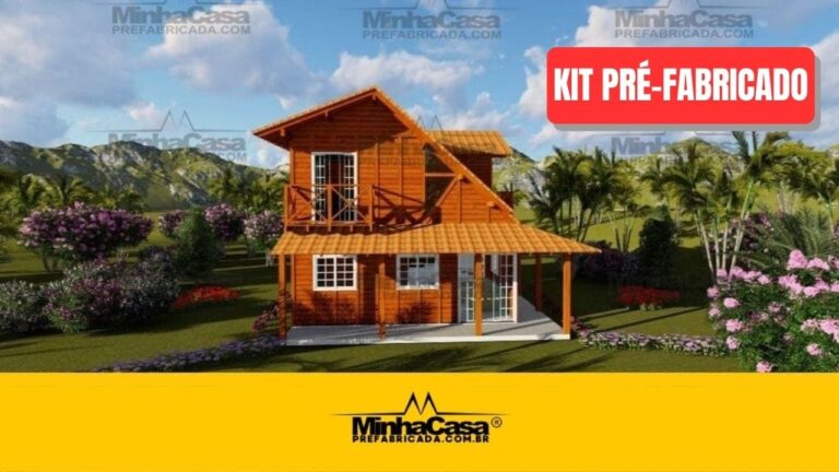 Kit de Casa Pré-Fabricada Modelo Chapecó | 134 m²