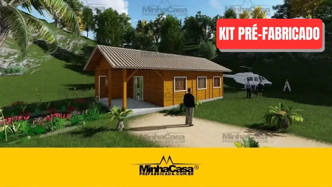 Kit de Casa Pré-Fabricada Modelo Floripa I _ 77 m²