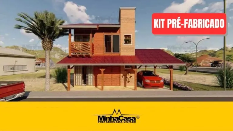 Kit de Casa Pré-Fabricada Modelo Uberaba | 102 m²