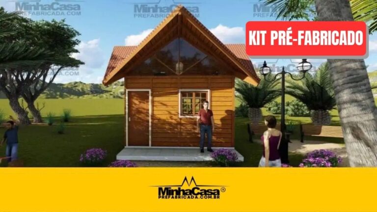 Kit de Chalé Pré-Fabricado Modelo Pousada III | 21 m²
