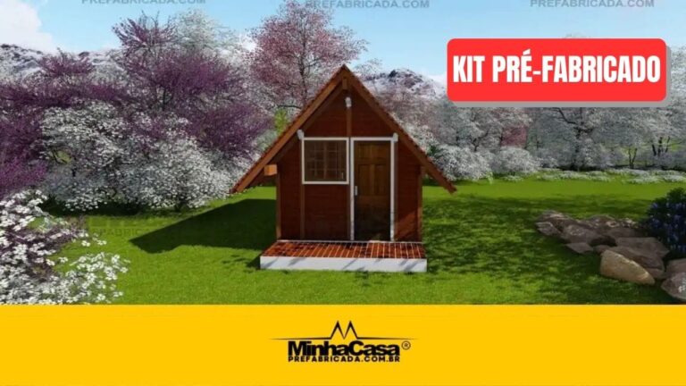 Kit de Chalé Pré-Fabricado Modelo Pousada | 19 m²