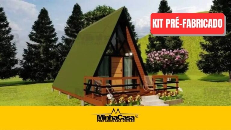 Kit de Chalé de Madeira Pré-Fabricado Modelo A-Frame 1 | 54 m²