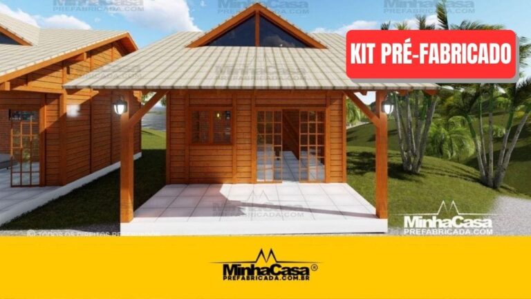 Kit de Chalé Pré-Fabricado Modelo Pousada 4 | 44 m²