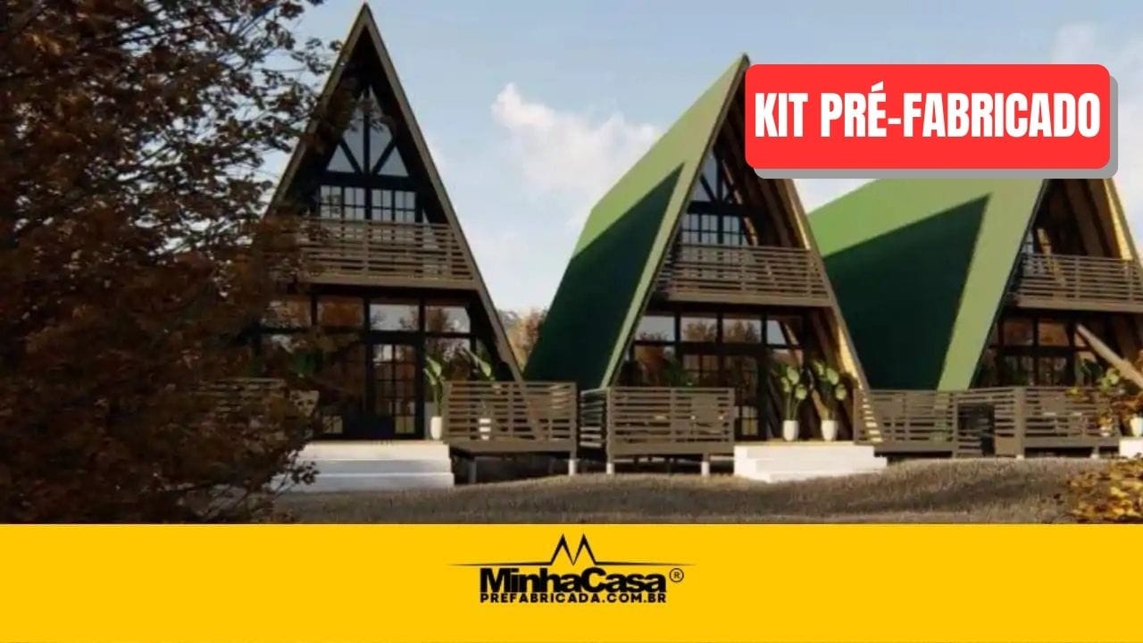 Kit de Chalé de Madeira Pré-Fabricado Modelo A-Frame 3 | 137 m²