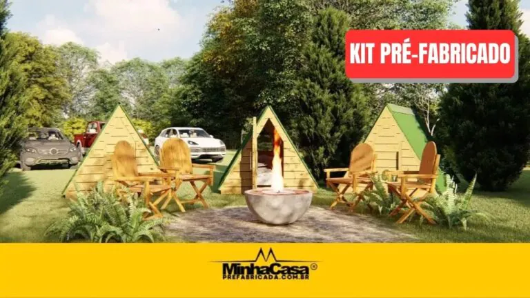 Kit de Mini Chalé Pré-Fabricado Modelo Camping 01 | 5 m²