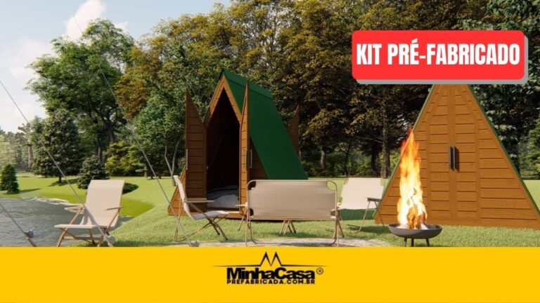 Kit de Mini Chalé Pré-Fabricado Modelo Camping 03 | 6,25 m²