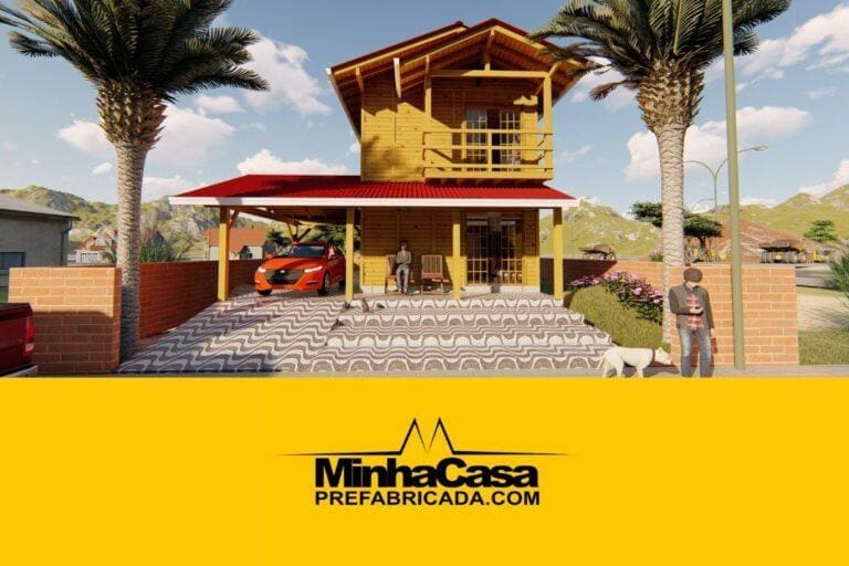 Kit de Casa Pré-Fabricada Modelo Balneário Piçarras | 66 m²