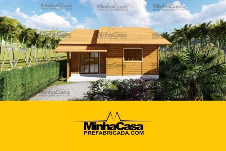 Kit de Casa Pré-Fabricada Modelo Bombinhas | 51 m²