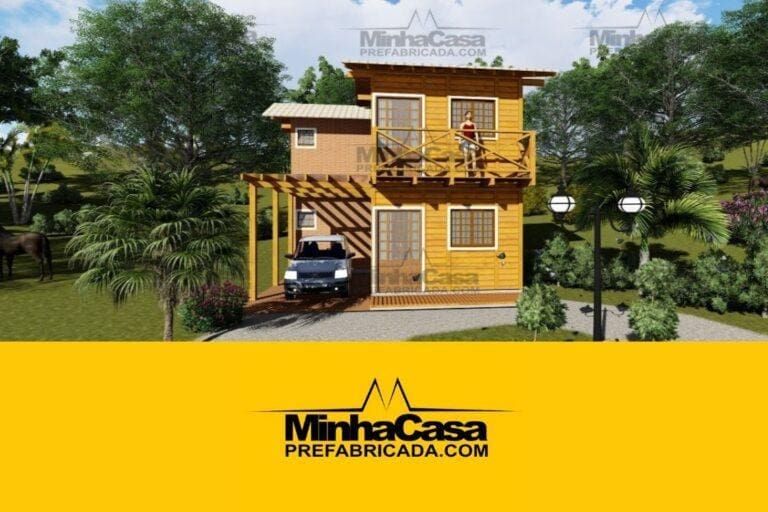 Kit de Casa Pré-Fabricada Modelo Itajaí | 78 m²