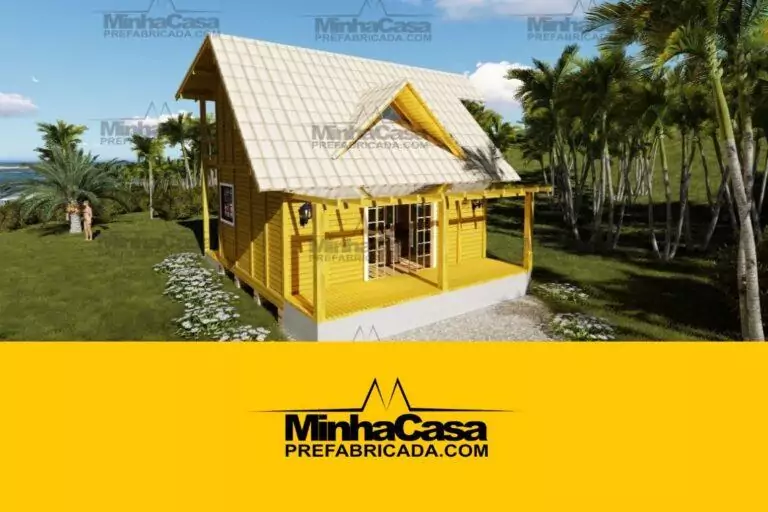 Kit de Casa Pré-Fabricada Modelo Itapoá II | 73 m²