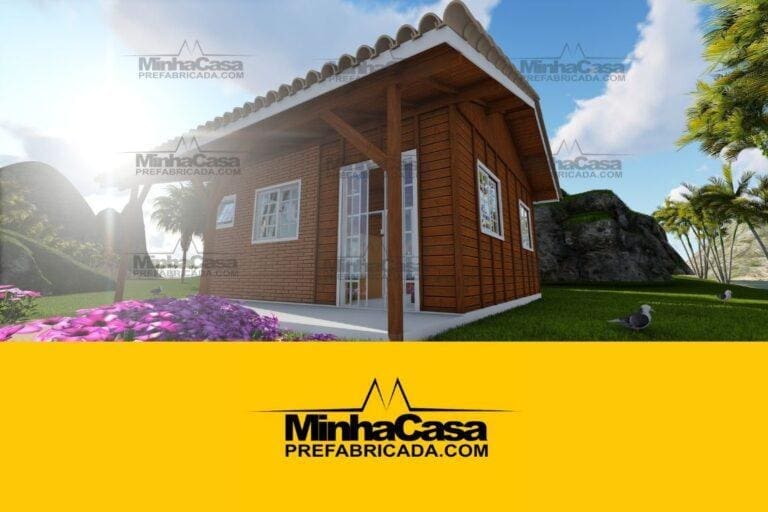 Kit de Casa Pré-Fabricada Modelo Joinville | 45 m²