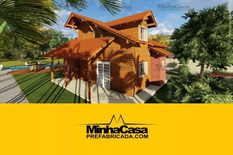 Kit de Casa Pré-Fabricada Modelo Porto Alegre | 86 m²