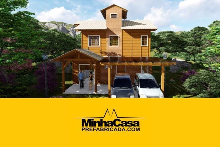 Kit de Casa Pré-Fabricada Modelo Rancho Queimado | 137 m²