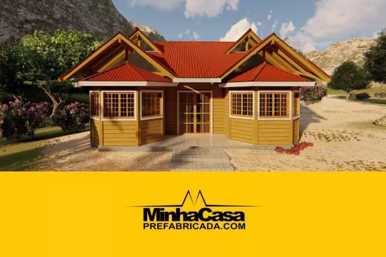 Kit de Casa Pré-Fabricada Modelo Tijucas II | 107 m²