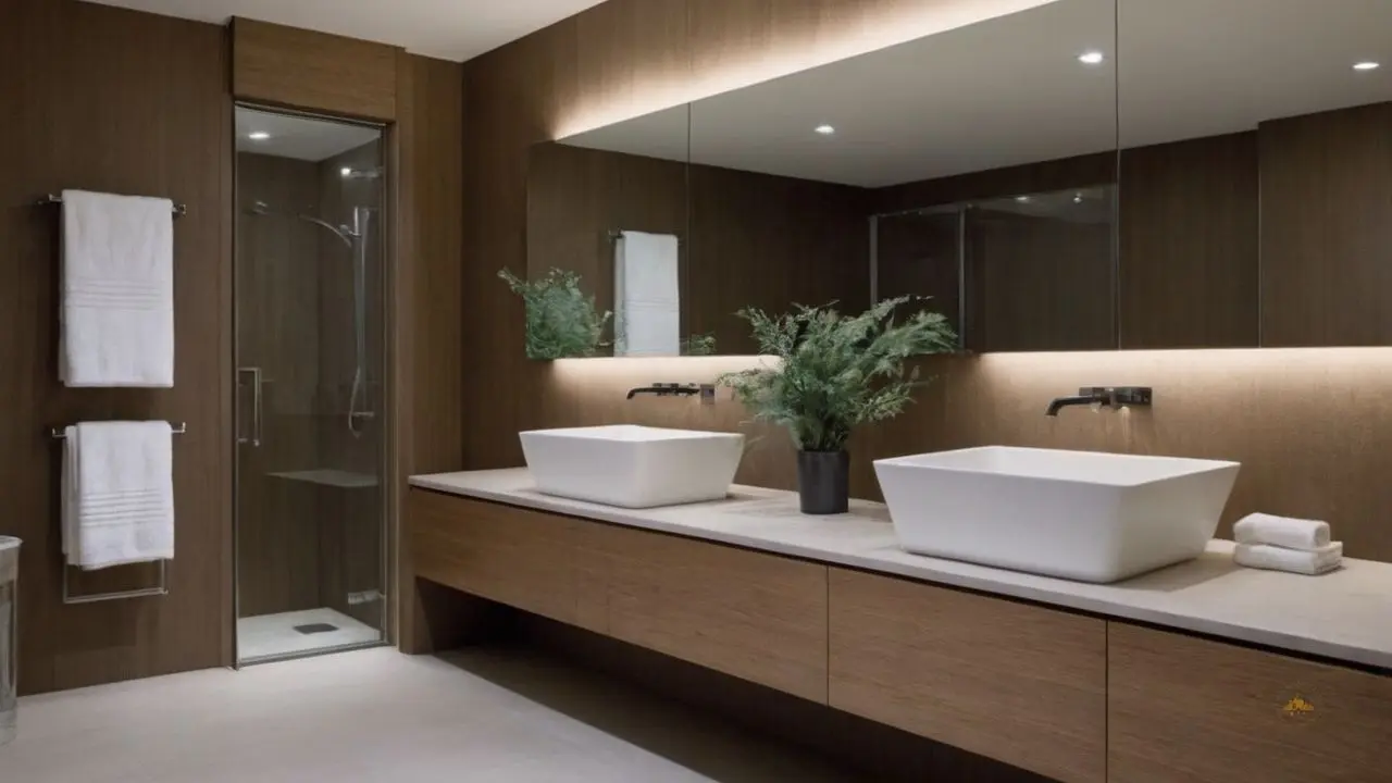 28. Banheiros Amadeirados proporcionam versatilidade de estilos