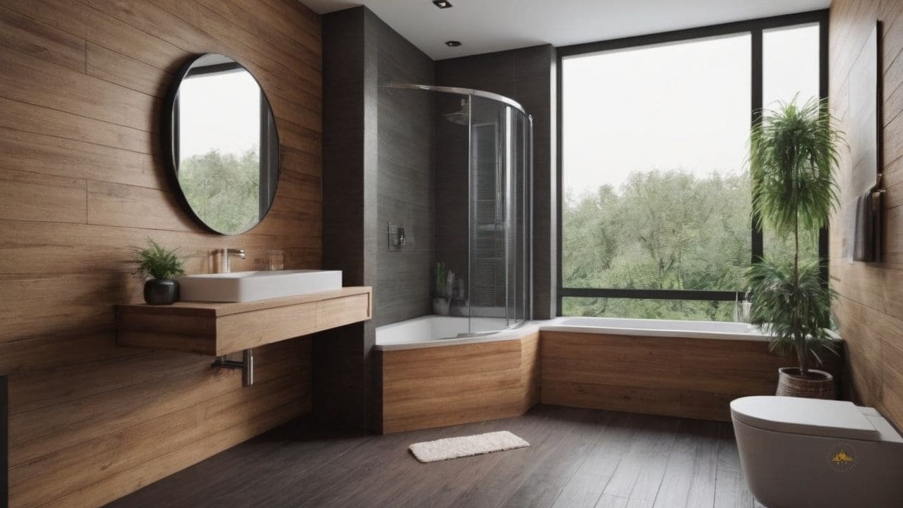 41. Banheiros Amadeirados proporcionam design inovador