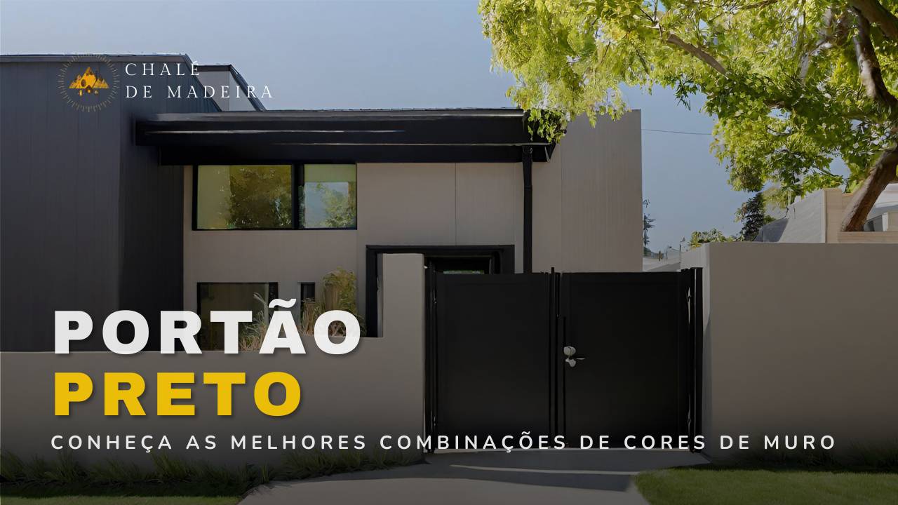 Portão preto combina com qual cor de muro? Veja as opções!