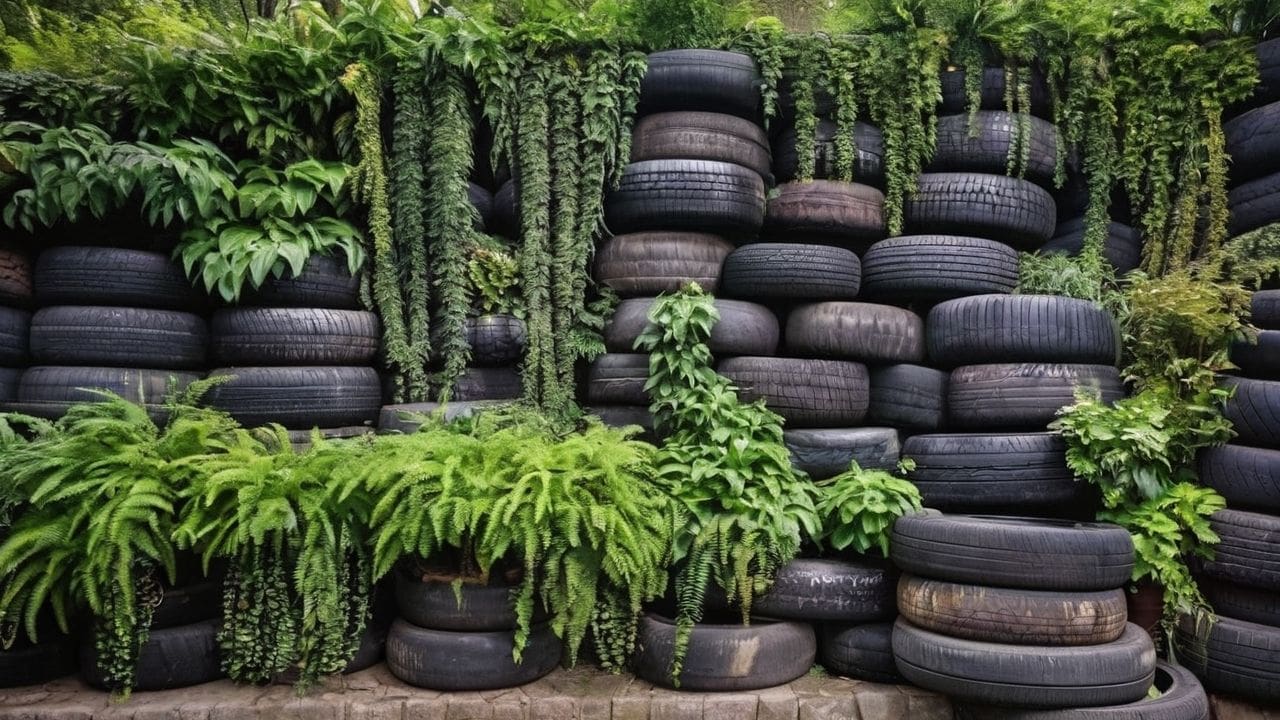 5. Muro de pneus usados