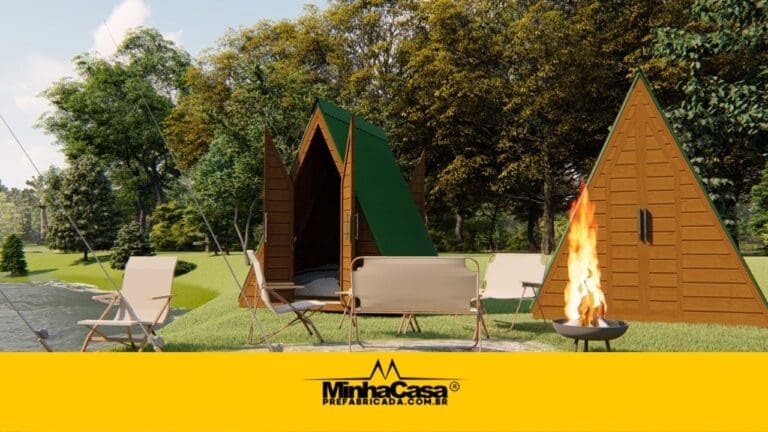 Kit de Mini Chalé Pré-Fabricado Modelo Camping 03 | 6,25 m²
