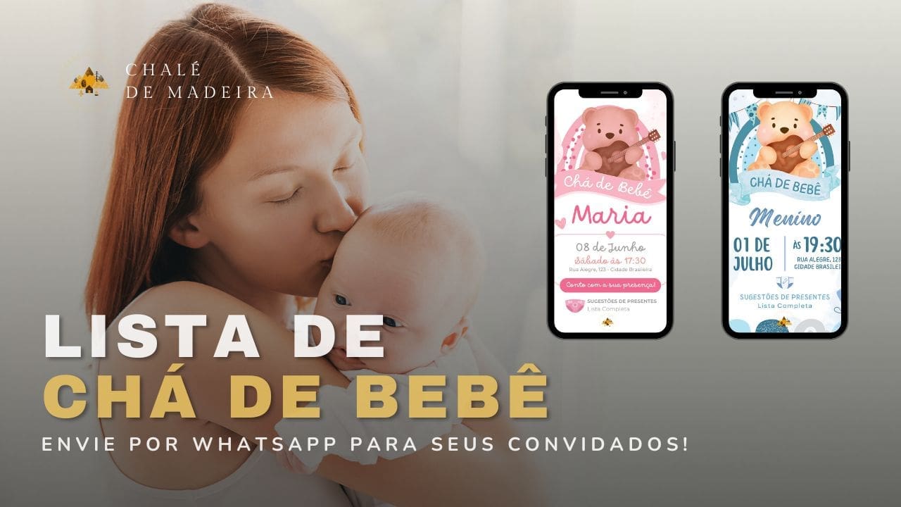 Lista de chá de bebê para WhatsApp GRÁTIS: envie no ZapZap!