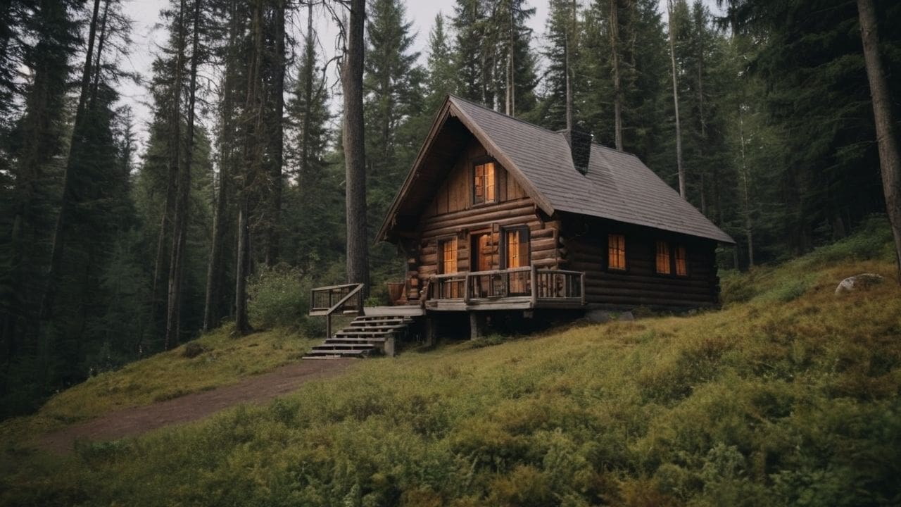 1. Uma cabana na floresta proporciona tranquilidade