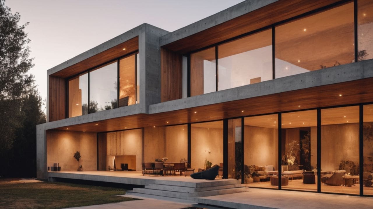 11. As casas de placa de concreto proporcionam flexibilidade no design interior
