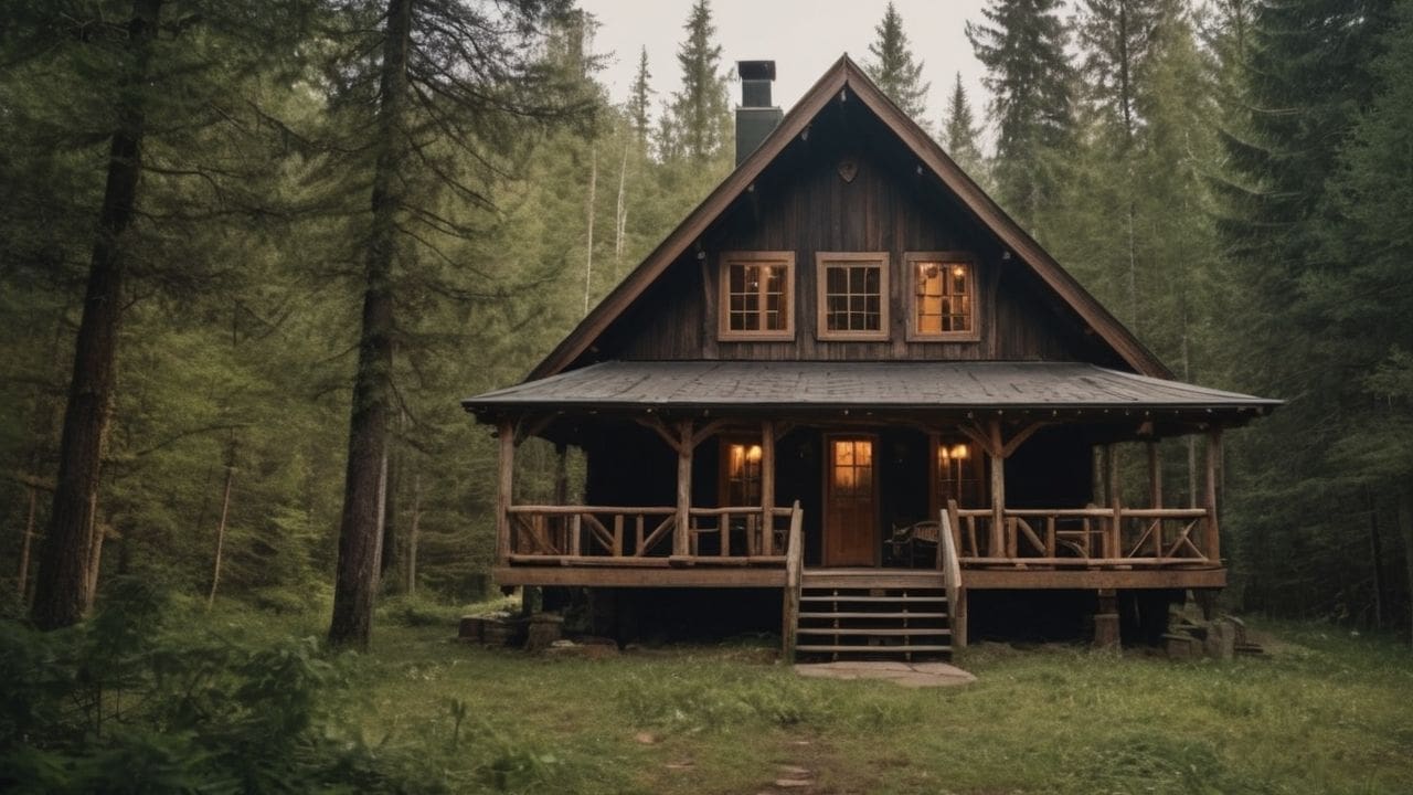 3. Uma cabana na floresta proporciona paz e serenidade