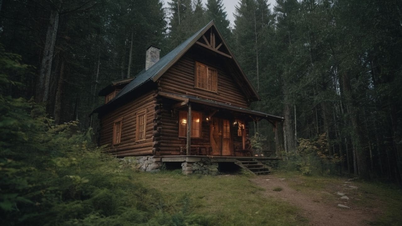 5. Uma cabana na floresta proporciona ar puro