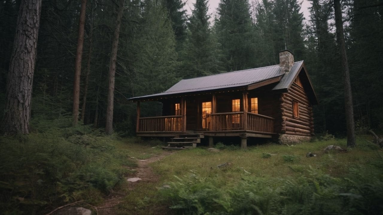7. Uma cabana na floresta proporciona inspiração criativa