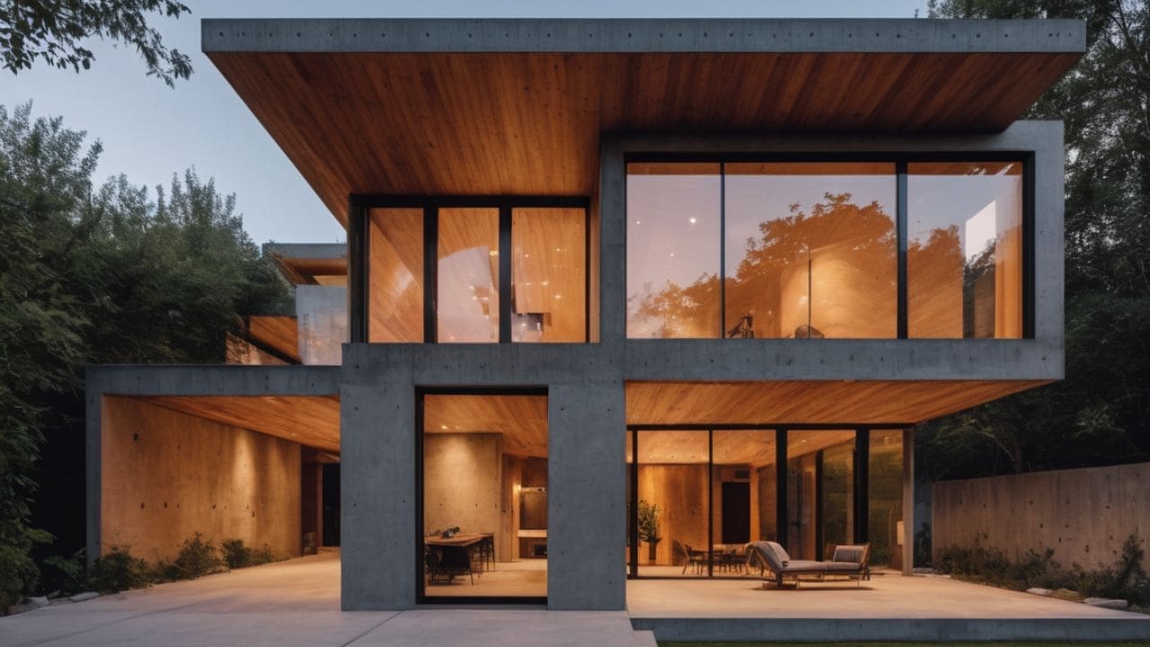 8. As casas de placa de concreto proporcionam versatilidade arquitetônica