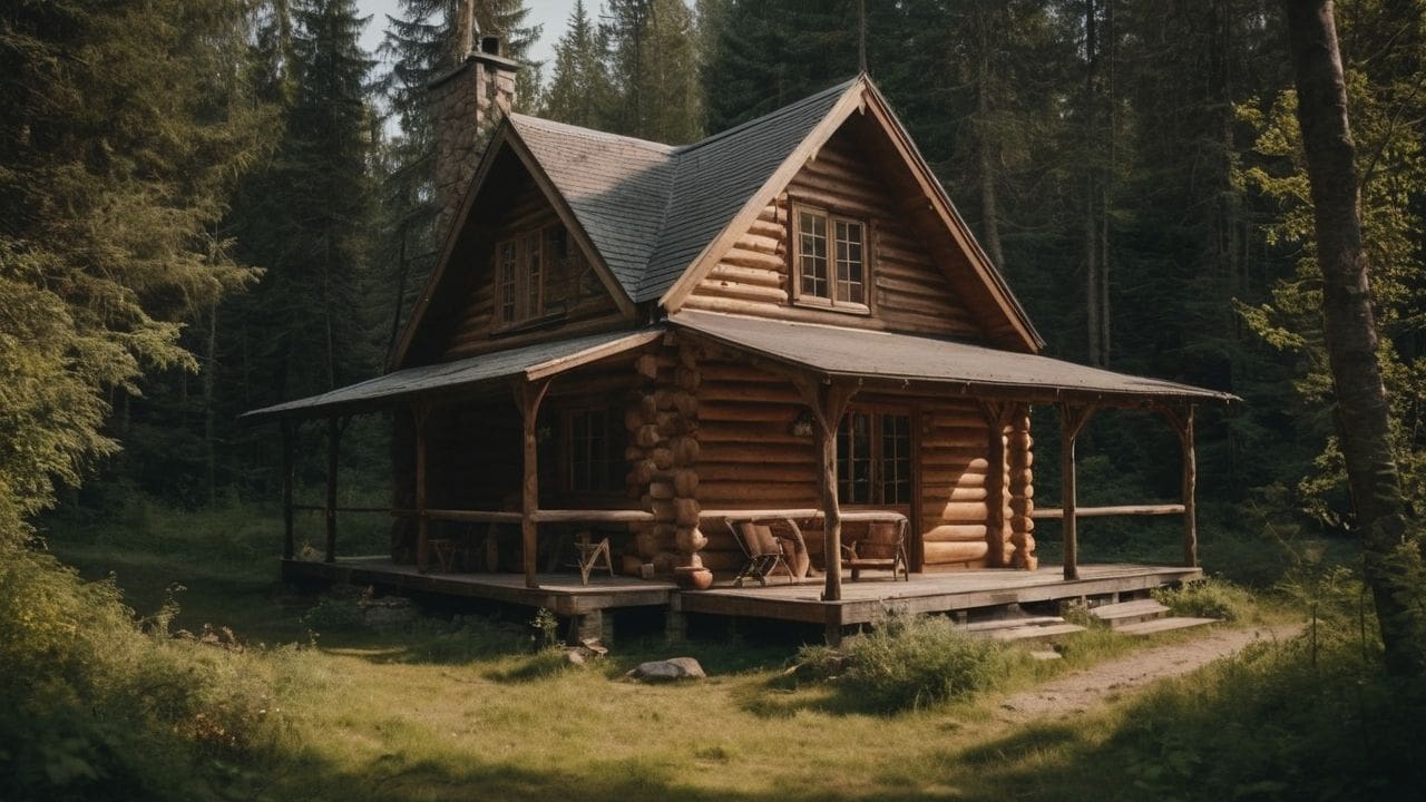 8. Uma cabana na floresta proporciona autossuficiência