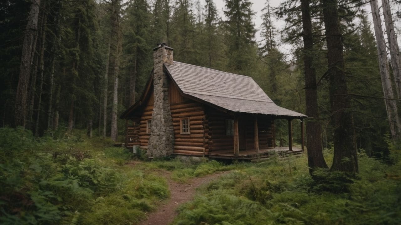 9. Uma cabana na floresta proporciona vistas panorâmicas