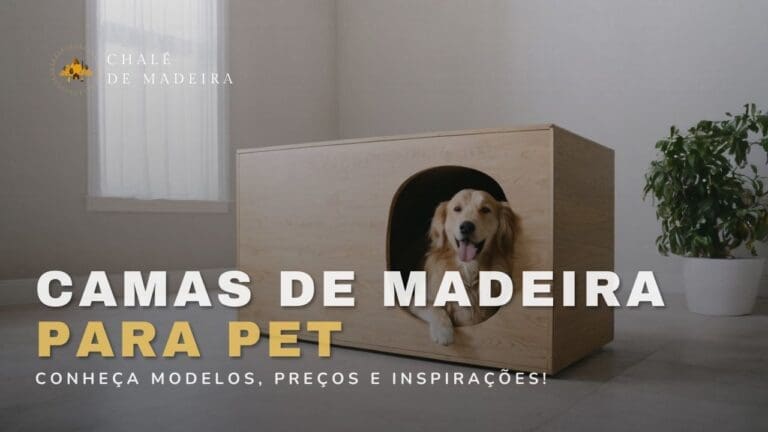 Cama para Pet de Madeira 30 modelos incríveis + preços!