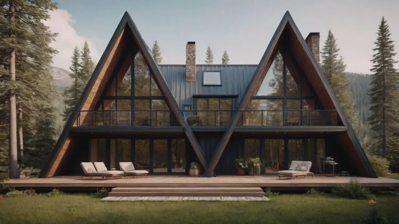 14. Casa Triangular_ a integração de materiais sustentáveis é mais viável em casas triangulares devido à sua estrutura eficiente
